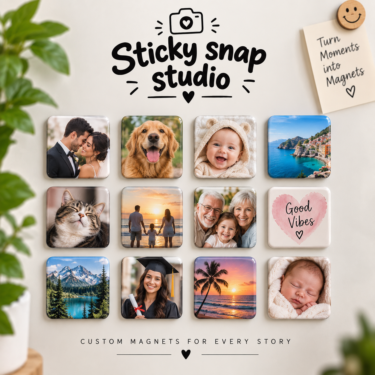 Custom photo magnets